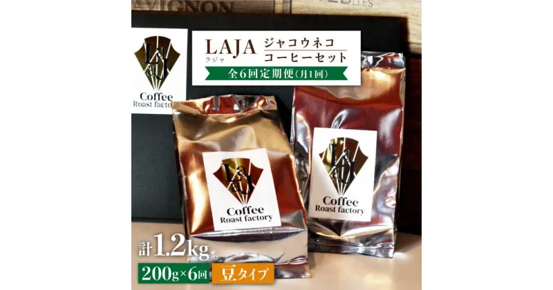 【ふるさと納税】【6回定期便・豆タイプ】ジャコウネココーヒー100g×2（200g）6回合計1.2kg [FBR027]