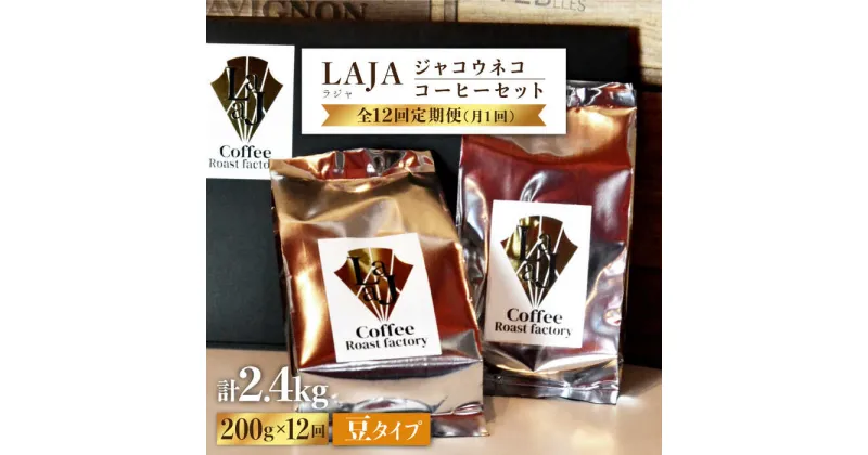 【ふるさと納税】【12回定期便・豆タイプ】ジャコウネココーヒー100g×2（200g）12回合計2.4kg [FBR028]