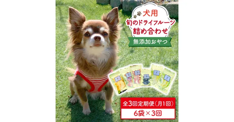 【ふるさと納税】【6袋×3回定期便】犬の無添加おやつ☆お砂糖不使用 旬のドライフルーツ定期便 （ペットフード）吉野ヶ里町/わんこin食堂ドッグフード/犬用品/ペット用品 [FCG008]