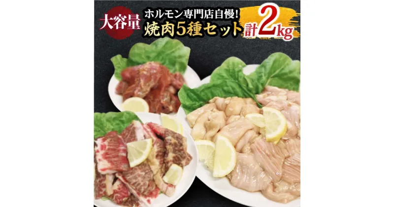 【ふるさと納税】【味付】【大容量】お肉の味にとことんこだわった！焼き肉5種セット計2kg（和牛ハラミ800g / 豚ハラミ・丸腸・小腸・シマ腸 各300g）【三田川ホルモン専門店】BBQ/焼肉 [FAC016]