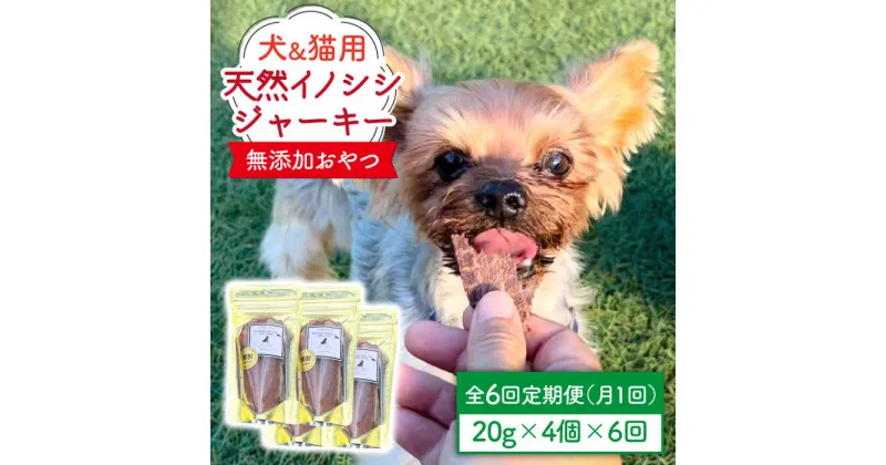 【ふるさと納税】シニア犬＆幼犬＆猫用の無添加おやつ☆固すぎない天然いのししジャーキー6回定期便 吉野ヶ里町/わんこin食堂 [FCG046]