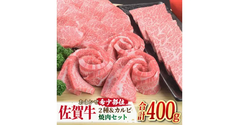 【ふるさと納税】＜ひとり贅沢＞佐賀牛 希少部位含むおまかせ焼肉セット3種400g【ミートフーズ華松】 ブランド 高級 和牛 霜降り BBQ やわらか 冷凍 料理 精肉 牛肉 希少 赤身 カルビ [FAY064]