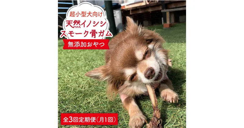 【ふるさと納税】＜3回定期便＞超小型犬向け☆天然いのししのスモーク骨ガム100g わんこin食堂/吉野ヶ里町 [FCG062]