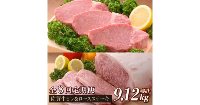 【ふるさと納税】【全8回定期便】佐賀牛ヒレステーキ＆ロースステーキ 総計9.12kg 石丸食肉産業株式会社/吉野ヶ里町 [FBX022]