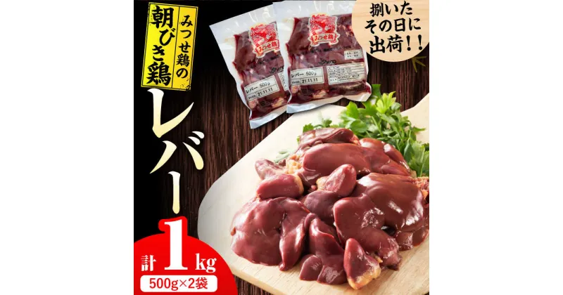 【ふるさと納税】＜新鮮！産地直送＞みつせ鶏の朝びき鶏 肝（レバー）計1kg（500g×2袋） 吉野ヶ里町/ヨコオフーズ[FAE181]