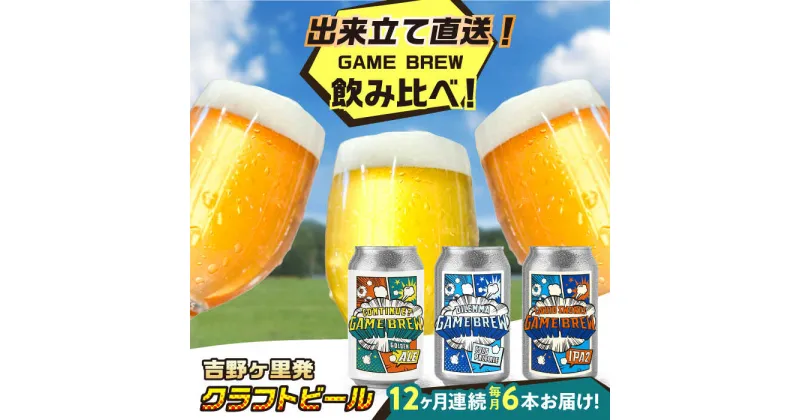 【ふるさと納税】【全12回定期便】クラフトビール GAME BREW 3種 6本セット（3種×2本） 各350ml 飲み比べ CONTINUE?/DILEMMA/LIQUID SWORDS お酒 吉野ヶ里町/西研グラフィックス[FDG008]