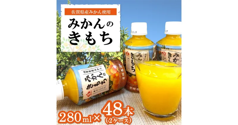 【ふるさと納税】みかんのきもち 280ml×48本(計2ケース)【JA みかんジュース さがみかん 果汁100％ 美味しい コク 飲みきり 280ml】 B4-R012020