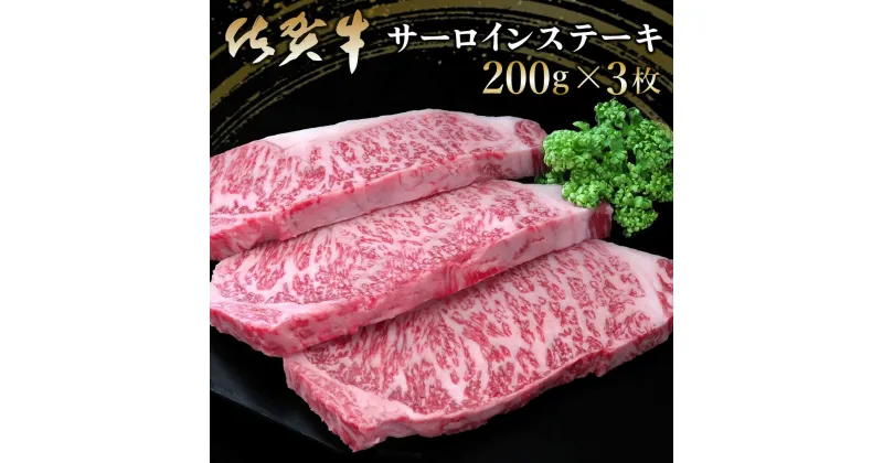 【ふるさと納税】佐賀牛 サーロインステーキ 200g×3枚【佐賀牛 サーロインステーキ ステーキ肉 濃厚 サシ 美味しい 絶品 やわらか クリスマス パーティー イベント お祝い ブランド肉】 C-R030004