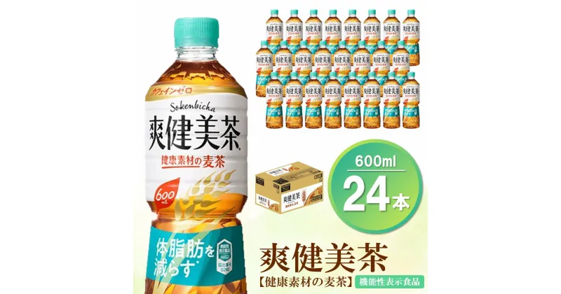 【ふるさと納税】爽健美茶 健康素材の麦茶 600mlPET×24本(1ケース)【機能性表示食品】【コカコーラ ローズヒップ 大麦 玄米 ナンバンキビ 脂肪 健康的 おいしい 飲みやすい ポリフェノール 機能性表示食品】 A-R047041