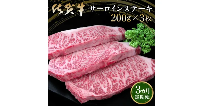 【ふるさと納税】【3カ月定期便】佐賀牛 サーロインステーキ 200g×3枚(計9枚)【佐賀牛 サーロインステーキ サーロイン ステーキ肉 濃厚 サシ 美味しい 絶品 やわらか クリスマス パーティー イベント お祝い ブランド肉 定期便 3か月定期】 I-R030311