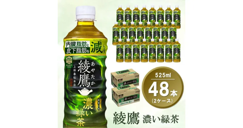 【ふるさと納税】綾鷹 濃い緑茶 525mlPET(2ケース)計48本【機能性表示食品】【コカコーラ お茶 茶葉 ペットボトル うまみ 旨み 日本茶 国産 カテキン バランス 内臓脂肪 皮下脂肪 機能性表示食品】 A5-R047076