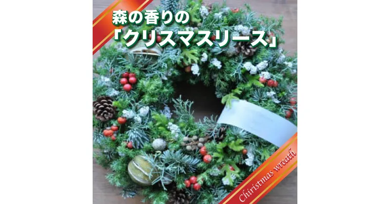 【ふるさと納税】【12/8まで受付】森の香りの「クリスマスリース」　上峰町 生花 観葉植物 Xmas 季節限定 数量限定 送料無料