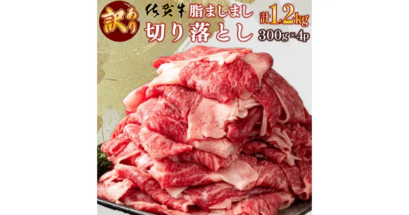 【ふるさと納税】＜訳あり＞脂ましまし！佐賀牛切り落とし 1.2kg B-1032