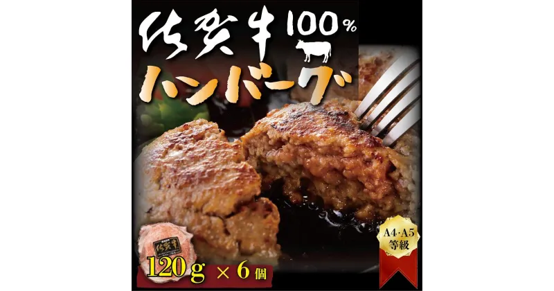 【ふるさと納税】佐賀牛100%ハンバーグステーキ　120g×6個（FM019CF）