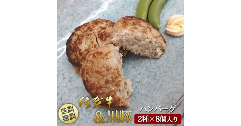 【ふるさと納税】佐賀牛ハンバーグ(130g×4個)&黒豚ハンバーグ(130g×4個)の食べ比べ（BN078）