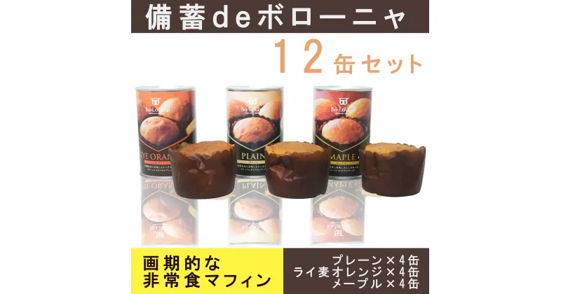 【ふるさと納税】備蓄deボローニャ12缶セット 5年保存 長期保存 非常食 保存食 非常食 防災食 デニッシュ パン（AW015）