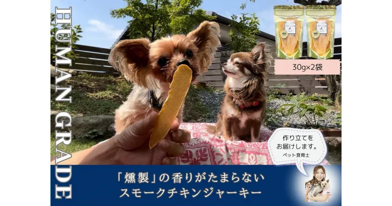 【ふるさと納税】犬の無添加おやつ☆燻製の香りがたまらないスモークチキンジャーキー（FB165）