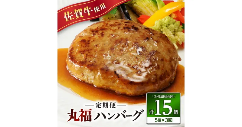 【ふるさと納税】佐賀牛　丸福ハンバーグ5個定期便（3回）／送料無料 冷凍 佐賀牛 黒毛和牛 ブランド牛 佐賀牛ハンバーグ 生ハンバーグ