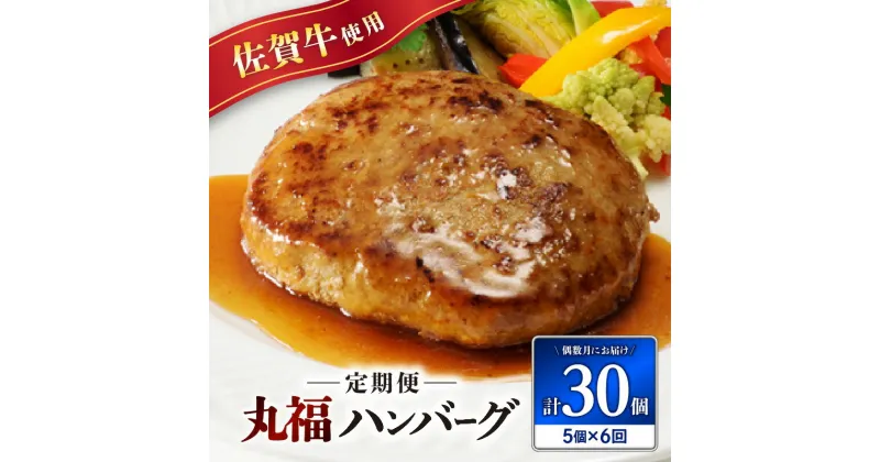 【ふるさと納税】佐賀牛　丸福ハンバーグ5個定期便（6回）【偶数月配送】／送料無料 冷凍 佐賀牛 黒毛和牛 ブランド牛 佐賀牛ハンバーグ 生ハンバーグ