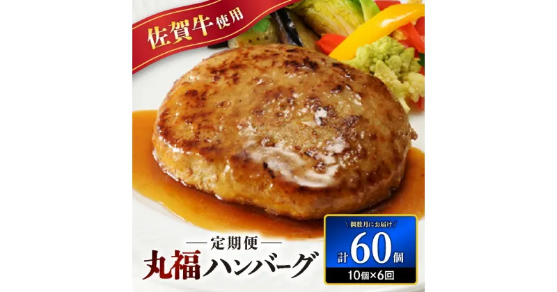 【ふるさと納税】佐賀牛　丸福ハンバーグ10個定期便（6回）【偶数月配送】／送料無料 冷凍 佐賀牛 黒毛和牛 ブランド牛 佐賀牛ハンバーグ 生ハンバーグ