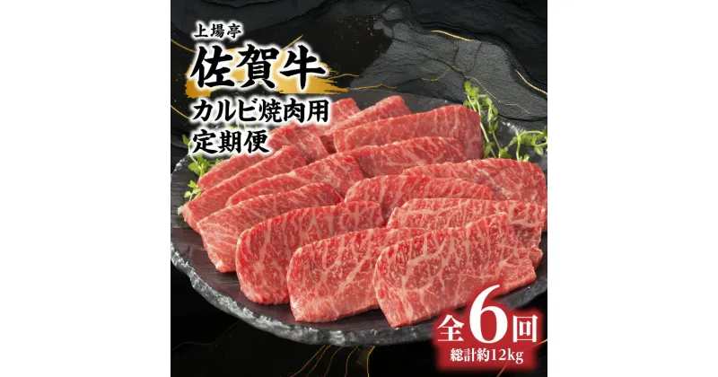 【ふるさと納税】トップブランド牛「佐賀牛カルビ焼肉用」定期便（全6回配送）