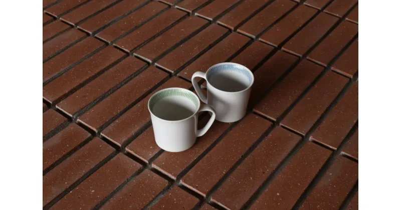 【ふるさと納税】1616/ PC Mug Blue & Green セット 有田焼 器 食器 マグカップ 白 ホワイト A25-323