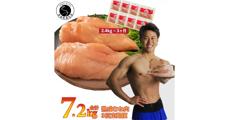 【ふるさと納税】【3回定期便 総計7.2kg】ありたどり 熟成むね肉 計2.4kg (300g×8パック) 3回 定期便 鶏肉 むね肉 ムネ肉 胸肉 小分け 真空パック 35000円 N35-5