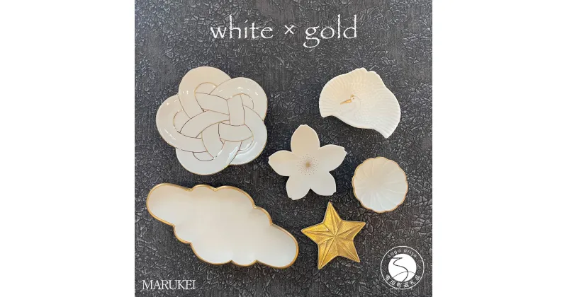 【ふるさと納税】有田焼 white×gold 6点セット 食器 器 うつわ ホワイト ゴールド セット 丸兄商社 A45-155