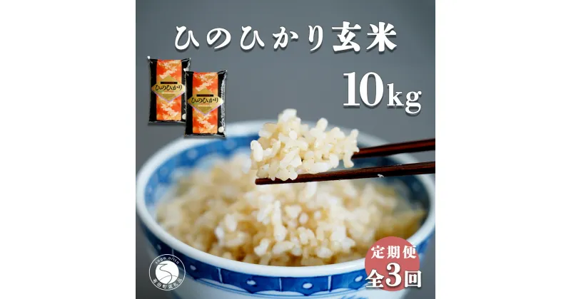 【ふるさと納税】【食べやすい玄米！3回定期便】新米 ひのひかり 新食感 一分づき 玄米 10kg (5kg×2袋) 3回定期便 棚田米 西山食糧 K60-2