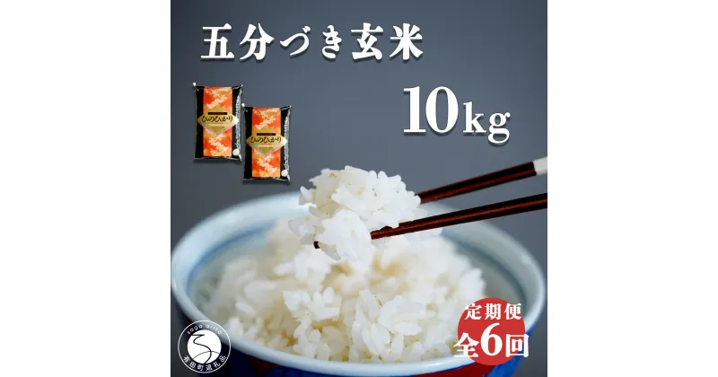 【ふるさと納税】【白米に近い玄米 6回定期便】新米 ひのひかり 新食感 五分づき 玄米 10kg (5kg×2袋) 6回 定期便 棚田米 西山食糧 K120-3