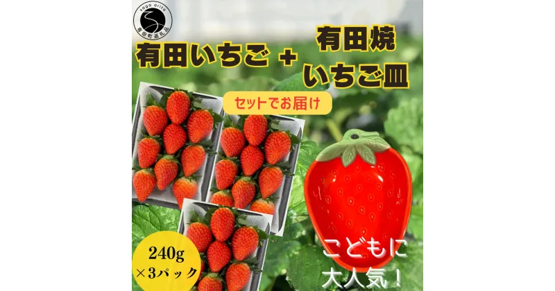 【ふるさと納税】【2025年2月〜順次発送】みゆきファーム 有田いちご＋有田焼いちご皿セット 有機肥料にこだわった美味しいいちごです / いちごさん F18-35