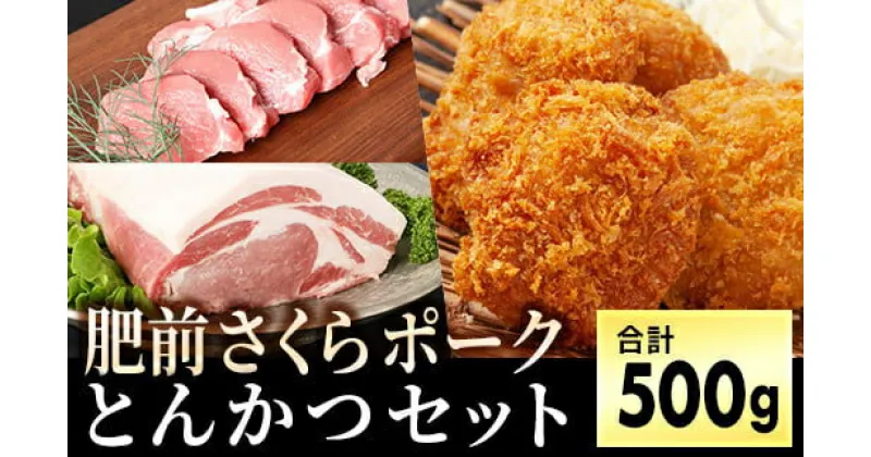 【ふるさと納税】ブランド豚【肥前さくらポーク】ヒレ&ロースのセット500g / ふるさと納税 ヒレ ロース ヒレ肉 ロース肉 豚肉 とんかつ ポーク ステーキ とんかつセット 国産 国産豚 佐賀県 大町町 冷凍