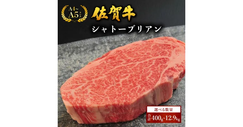 【ふるさと納税】＜選べる内容量・定期便＞佐賀牛 シャトーブリアン 400g (200g×2枚)〜／ふるさと納税 佐賀 肉 お肉 牛肉 フィレ ヒレ ステーキ 贈答 プレゼント 国産 霜降り ギフト グルメ 国産牛 特産品 お祝い 贈り物 ステーキ肉 厚切り 冷凍 送料無料