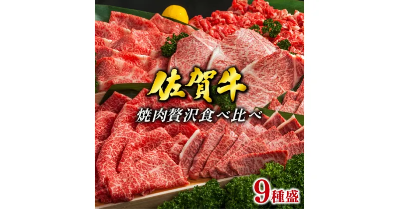 【ふるさと納税】佐賀牛 焼肉セット9種盛【サーロイン・ウチモモ・イチボ・カメノコ+お任せ5種】／肉 お肉 豚肉 ステーキ 赤身 国産 豚トロ バラ 肩ロース バーベキュー やきにく 贈答 佐賀 佐賀県 大町町 セット ぶた 豚しゃぶ 特産品 食べ比べ ギフト 冷凍 贈り物 送料無料