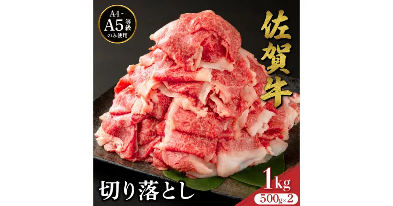 【ふるさと納税】佐賀牛たっぷり切り落とし 1kg (500g×2パック) ／ ふるさと納税 肉 お肉 牛肉 赤身 国産 切り落とし バーベキュー 焼肉 贈答 佐賀 佐賀県 大町町 特産品 ギフト 冷凍 1kg 小分け 送料無料