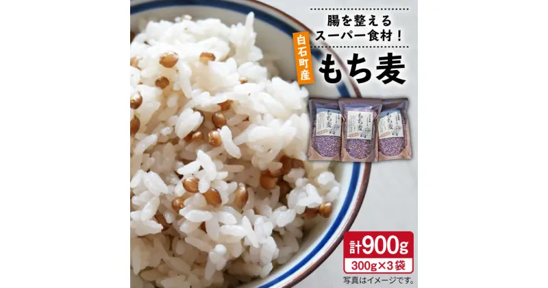 【ふるさと納税】白石産 もち麦900g (300g×3袋セット) モチ麦 もちむぎ 小分け 健康 雑穀米 雑穀 お米【地域振興団体道の駅しろいしカンパニー】 [IAA003]