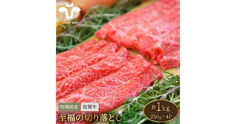 【ふるさと納税】【牧場直送】佐賀牛 至福の切落し 1kg（250g×4パック）【有限会社佐賀セントラル牧場】黒毛和牛 肉 お肉 牛肉 切り落とし 1kg 冷凍[IAH006]