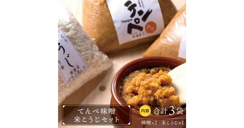 【ふるさと納税】【身体にやさしい発酵食品！】てんぺ味噌 (800g×2袋) 米こうじセット (500g×1袋) 乾燥 健康食品 無塩 国産 佐賀県産【しろいし特産物直売所】[IAI001]