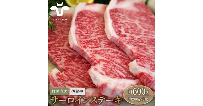 【ふるさと納税】【牧場直送】佐賀牛 サーロインステーキ 600g（約200g×3枚）【有限会社佐賀セントラル牧場】黒毛和牛 肉 お肉 牛肉 サーロイン リブロース 霜降り 冷凍 [IAH071]