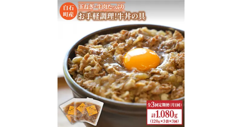 【ふるさと納税】【全3回定期便】身体にやさしい！お手軽調理！牛丼の具（120g×3袋入り）【べんがら】牛肉 丼 惣菜 レトルト おかず 時短 簡単調理 [IAZ006]