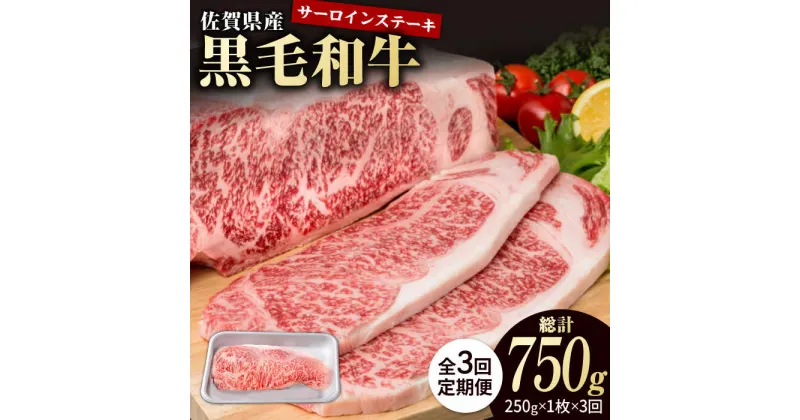 【ふるさと納税】【3回定期便】佐賀県産 黒毛和牛 贅沢 サーロイン ステーキ 250g×1枚【株式会社いろは精肉店】お肉 肉 牛肉 冷凍 和牛 [IAG084]