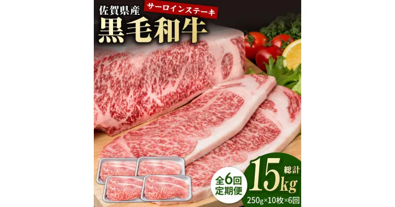 【ふるさと納税】【6回定期便】佐賀県産 黒毛和牛 贅沢 サーロイン ステーキ 250g×10枚（計2.5kg）【株式会社いろは精肉店】お肉 肉 牛肉 冷凍 和牛 [IAG097]