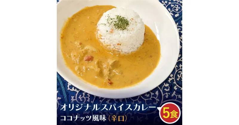 【ふるさと納税】【農家直送！】オリジナル スパイスカレー 5食入り（辛口）ココナッツ風味【玉葱農家 陣内ちひろ】カレー スパイス 惣菜 加工品 [IAO018]