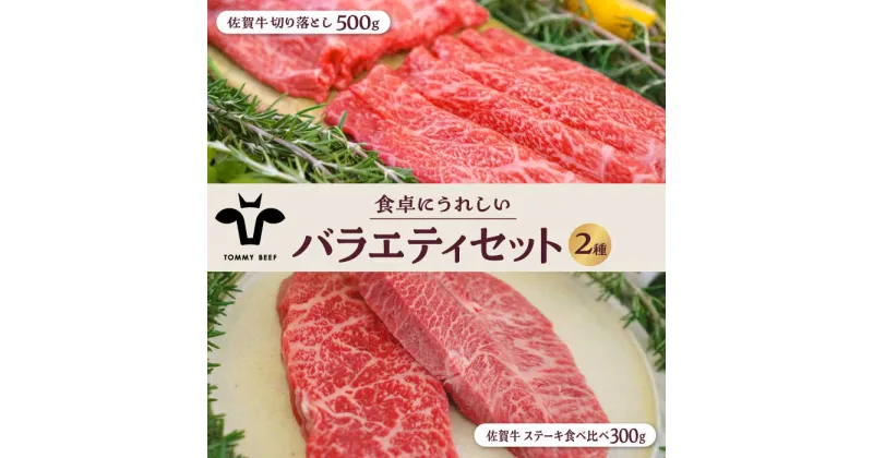 【ふるさと納税】【牧場直送】佐賀牛 食卓にうれしいバラエティ セット （切り落とし 500g＆ステーキ食べ比べ 300g）【有限会社佐賀セントラル牧場】 [IAH203]