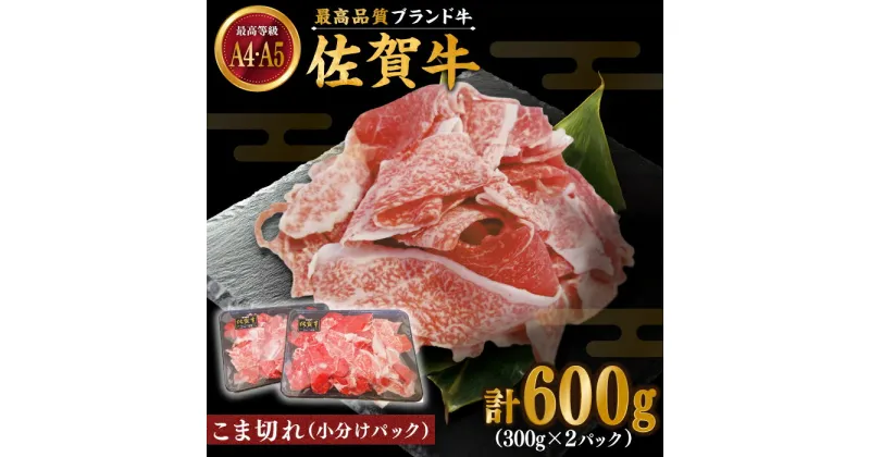 【ふるさと納税】佐賀牛 こま切れ600g（300g×2パック）【川崎畜産】[IAX030]