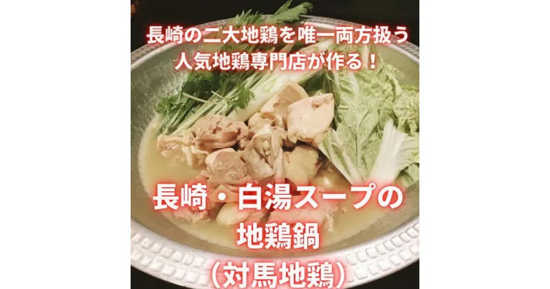 【ふるさと納税】長崎県産 対馬地鶏 鍋セット（2~3人前） 500g 肉 お肉 地鶏 鶏肉 もも肉 胸肉 モモ ムネ スープ 白湯スープ ジューシー 惣菜 冷凍 長崎県産 国産 九州 長崎県 長崎市 送料無料